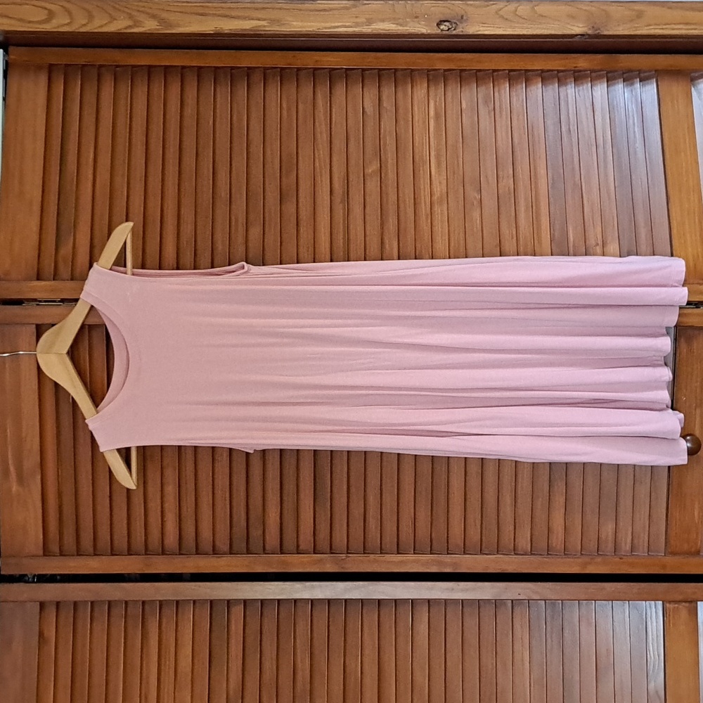 Rose colored, sleeveless tank dress, size M